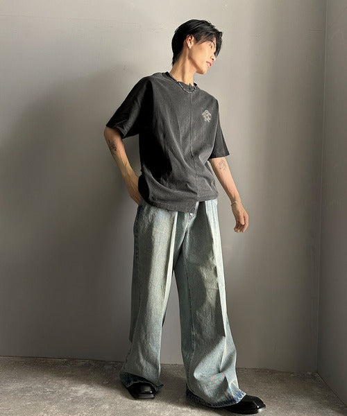 《JaVaジャバコラボ》【メンズ】綿100％!切替BODYロゴTシャツ（半袖） jm1330014