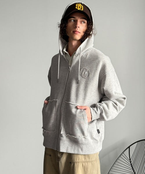 【Classical Origin】Appliqu Detail Full-Zip Hoodie／アップリケデザインフルジップパーカー co1150045