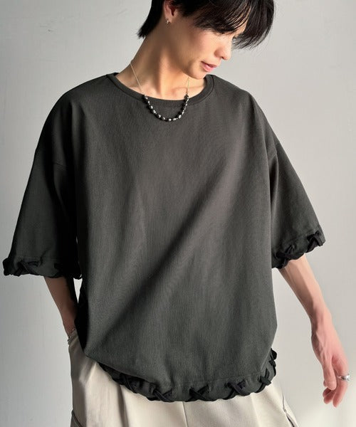 トレンドライクなゆるシルエット。【メンズ】ステッチデザインTシャツ（半袖） cm1010407