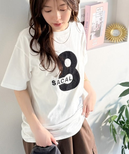 【前後2way】快適素材、立体刺繍がアクセントに♪綿100％デザインナンバリングサガラ刺繍T ce1350008