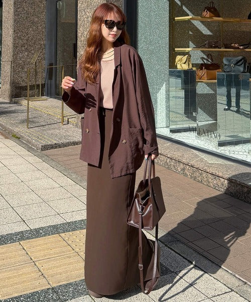 《marina×クラシカルエルフコラボ》バックスリットで動きやすい。ストレスフリーな穿き心地。ウエストリボンIラインスカート ce1015107