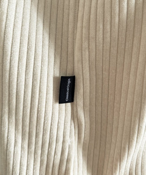 【Classical Origin】「素材推し。」コーデュロイ素材Wラインハーフジップトレーナー／Corduroy DoubleLine Half-Zip Trainer co1010026