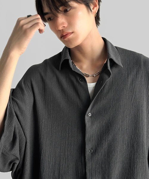 Wrinklefinish Dolman Sleeve Shirt／リンクル加工ドレープドルマンシャツ co1150009