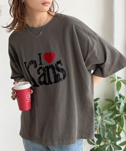 《JaVaジャバコラボ》大人カジュアルにちょうどいい。綿100％ ヴィンテージ風ハートTシャツ jv1050369