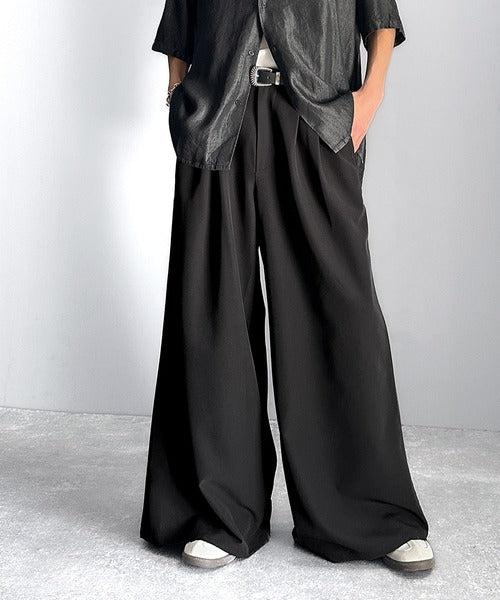 「美しさはタックから。」3タックY2Kスーパーワードスラックス／Three-Tuck Y2K Super Wide Trousers co1150005