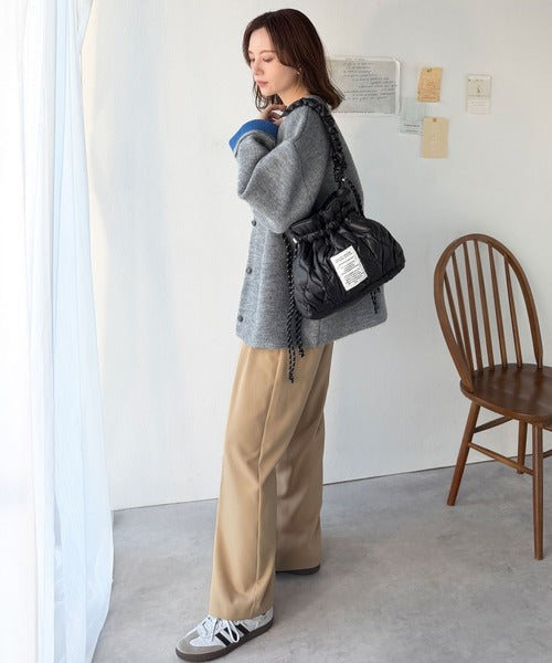 《JaVaジャバコラボ》2wayシルエットでシーンを選ばず活躍♪キルティングパフィドロストバッグ jv1179077