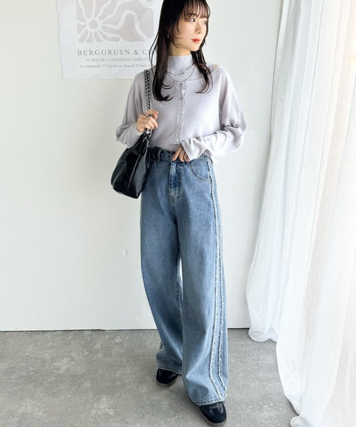 【mily bilet】上品さと可愛らしさを兼ね備えた、オフショル２WAYラメシアーニットアンサンブル（カーディガンセット） mi1029105