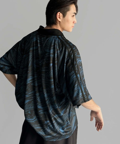 《JaVaジャバコラボ》ラインストーン使い総柄ゲーム半袖Tシャツ jo1150023