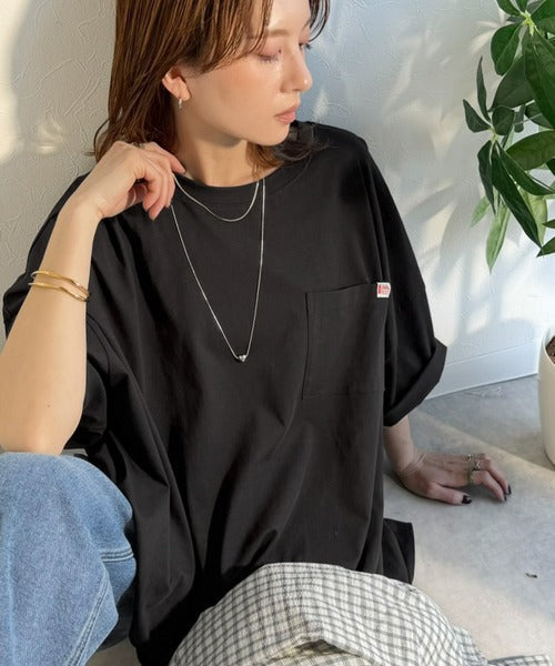 《JaVaジャバコラボ》大人のこなれ感漂う。 綿100％ビッグポケットオーバーサイズTシャツ（半袖） jv1260540