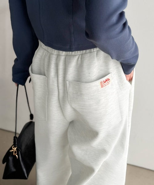 《JaVa ジャバコラボ》大人の余白をまとうワイドスウェット。ヘビーウェイトスウェットワイドパンツ jv0940252