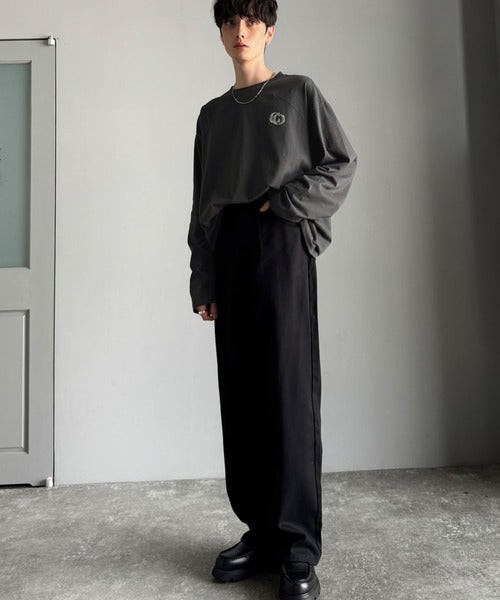 【Classical Origin】「1枚でキマる」。Dart Stitching Oversized T-Shirt／綿100％ダーツ切り替えオーバーサイズTシャツ（長袖） co1150037