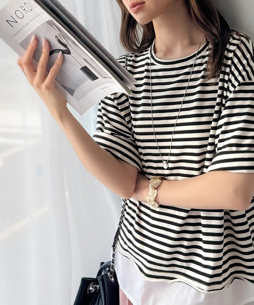 《JaVaジャバ コラボ》実は、フェイクなんです！フェイクレイヤードTee（半袖） elft002