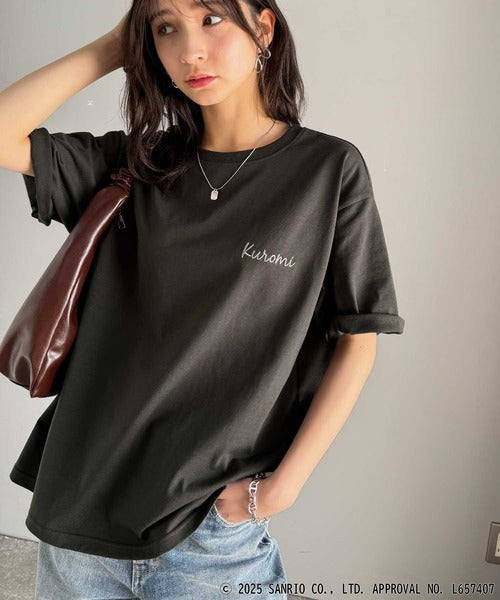 【Sanrio characters/サンリオキャラクターズ】大人可愛い推しアピール♪シルエット箔プリントTシャツ（半袖） ce1350005