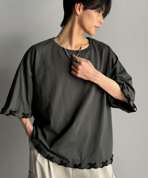 トレンドライクなゆるシルエット。【メンズ】ステッチデザインTシャツ（半袖） cm1010407