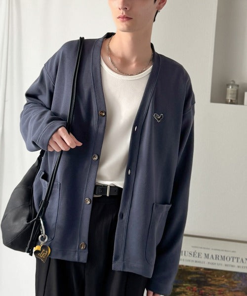 【Classical Origin】「シンプルって奥深い。」刺繍入りスウェットカーディガン（長袖）／Embroidered Design Sweat Cardigan co1150064