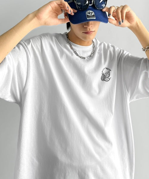 《JaVaジャバコラボ》周りと差がつくアート感。綿100％ タイ☆トロピカルフルーツ柄☆ビッグTシャツ jv1029128