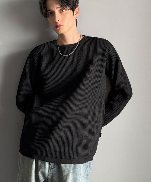 【Classical Origin】「ベーシックの必需品。」サーマルクルーネックニット/Thermal Crew Neck Knit ao1260480