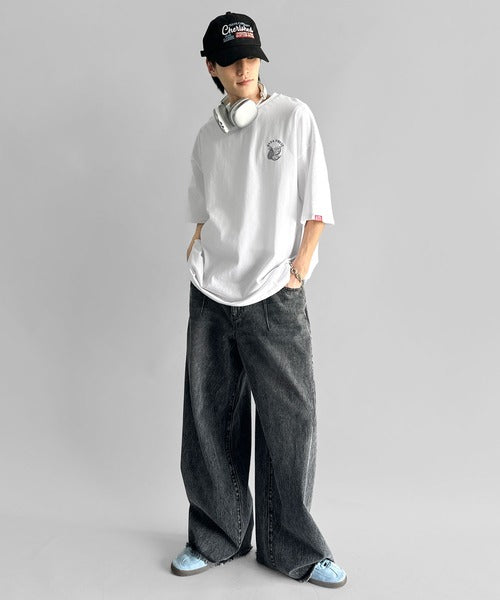 《JaVaジャバコラボ》周りと差がつくアート感。綿100％ タイ☆トロピカルフルーツ柄☆ビッグTシャツ jm1029128