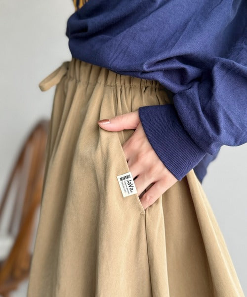 《JaVaジャバコラボ》ふんわりフォルムが可愛い◎ピーチ起毛素材コクーンシルエットロングスカート jv0940247