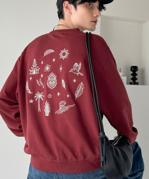 【Classical Origin】「背中で魅せる。」バック刺繍入りスウェットトレーナー（長袖）／Back Embroidery Sweat Trainer co1150043