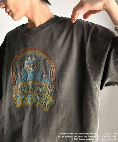 大人カジュアルにハマる。綿100％セサミキャラピグメント加工ビッグTシャツ cm1330004