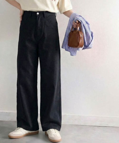 美シルエット。ハイウエストルーズデニムパンツ ce0900001