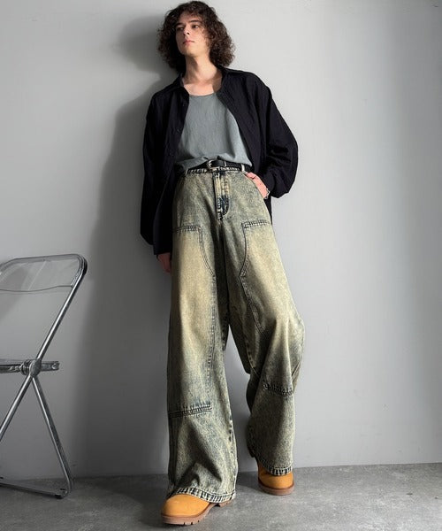 【Classical Origin】「遊び心満載。」ダブルニーワイドペインターデニム／Double Knee Wide Painter Denim co0900003