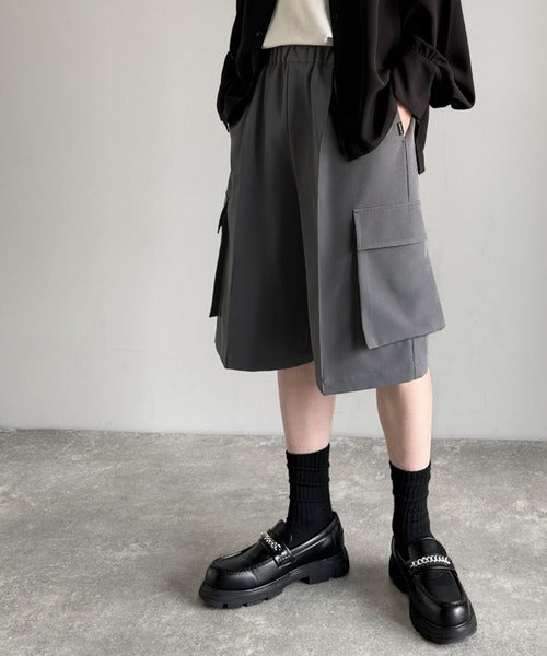 「整う、ラフ感。」カーゴポケット ルーズシルエット ハーフスラックス／Cargo Pocket Loose Silhouette Half Slacks co1150030