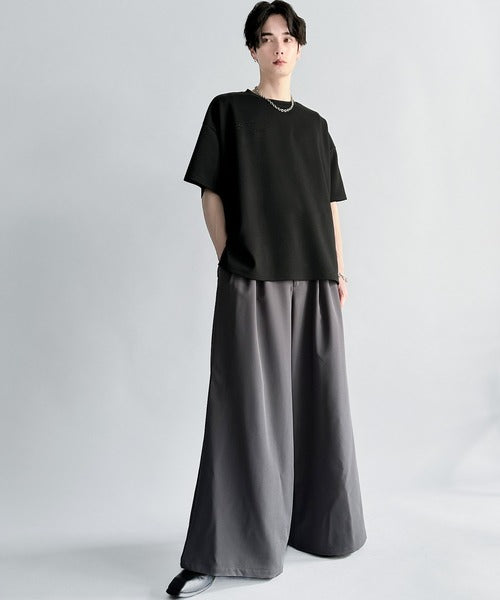 Logo Rhinestone Design Dolman Oversized Tee／ラインストーンロゴ使いドルマンオーバーサイズTシャツ co1010003