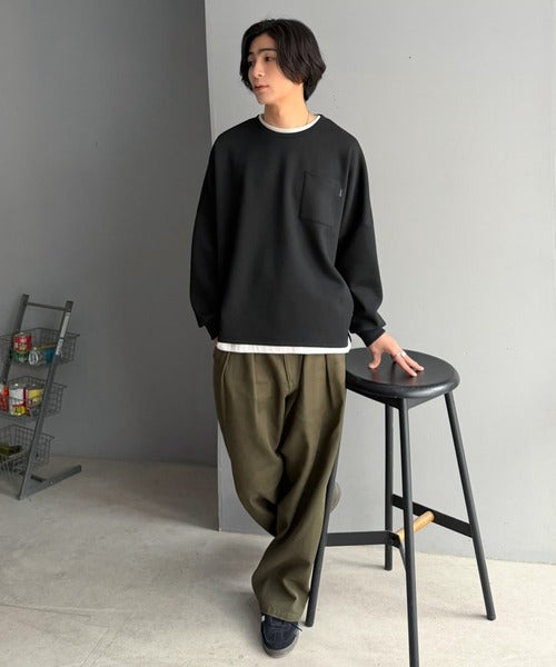 胸ポケット付きドルマンスリーブダンボールトップス / DOLMAN SLEEVE PULLOVER co1010073
