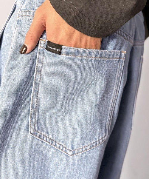 【Classical Origin】「二度見される。」サイドダブルカーブラインデニムパンツ／Side Double Curve Line Denim Pants co0900002
