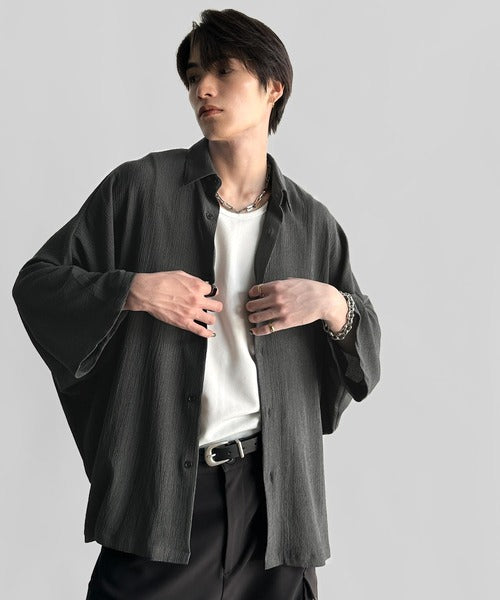 Wrinklefinish Dolman Sleeve Shirt／リンクル加工ドレープドルマンシャツ co1150009