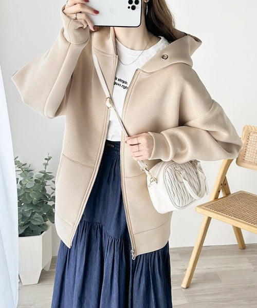 マシュマロ触感！ダンボールbigシルエットジップパーカー ce0970074