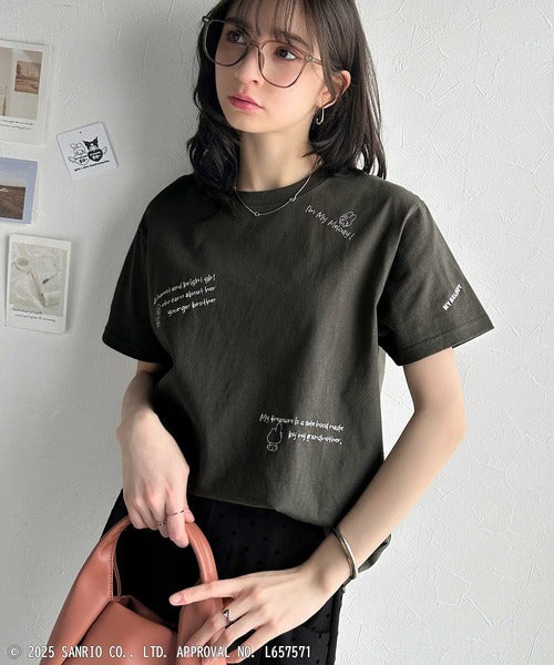 【Sanrio characters/サンリオキャラクターズ】綿100％!かわいい魅力サンリオキャラクターズ刺繍半袖Tシャツ ce1330035