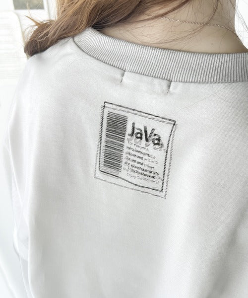 《JaVa ジャバコラボ》1枚でレイヤードが完成。チュールレイヤードバックプリントTシャツ jv1010288