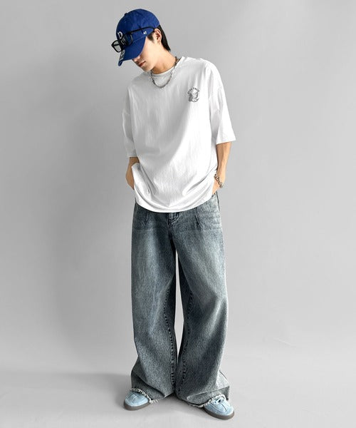 《JaVaジャバコラボ》周りと差がつくアート感。綿100％ タイ☆トロピカルフルーツ柄☆ビッグTシャツ jv1029128