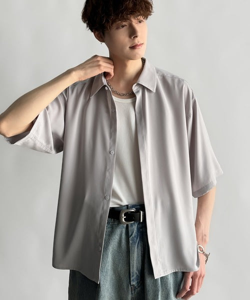 Cropper Box Style Hidden Placket Shirt ／比翼デザインショート丈シャツ co1010005