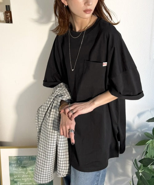 《JaVaジャバコラボ》大人のこなれ感漂う。 綿100％ビッグポケットオーバーサイズTシャツ（半袖） jv1260540