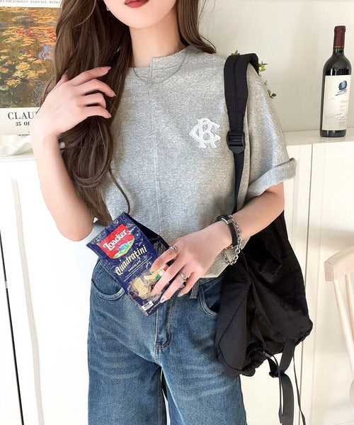 《JaVaジャバコラボ》綿100％!こだわり満載の自信アイテム☆切替BODYロゴTシャツ（半袖） jv1330014