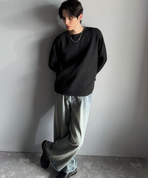 【Classical Origin】「ベーシックの必需品。」サーマルクルーネックニット/Thermal Crew Neck Knit ao1260480