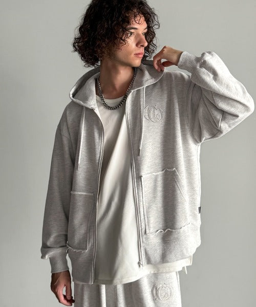 【Classical Origin】Appliqu Detail Full-Zip Hoodie／アップリケデザインフルジップパーカー co1150045