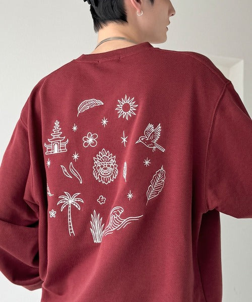 【Classical Origin】「背中で魅せる。」バック刺繍入りスウェットトレーナー（長袖）／Back Embroidery Sweat Trainer co1150043