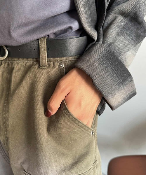 【Classical Origin】「無骨さを纏う。」綿100％ダック素材ダブルニーデザインパンツ／Duck Fabric Double Knee Detail Pants co1150058