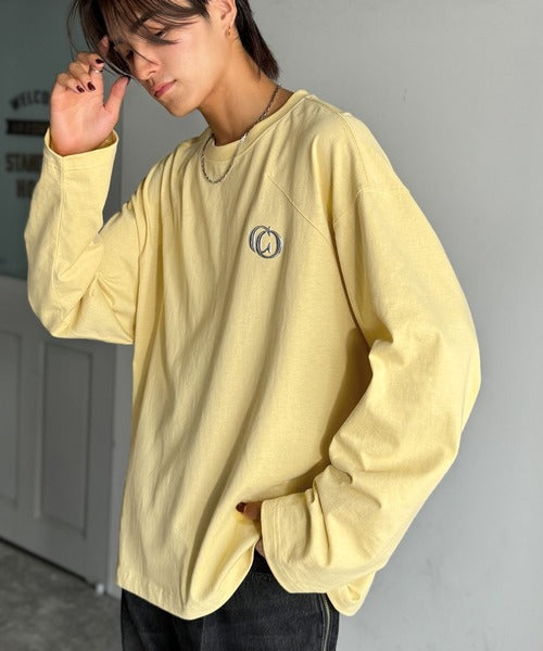 【Classical Origin】「1枚でキマる」。Dart Stitching Oversized T-Shirt／綿100％ダーツ切り替えオーバーサイズTシャツ（長袖） co1150037