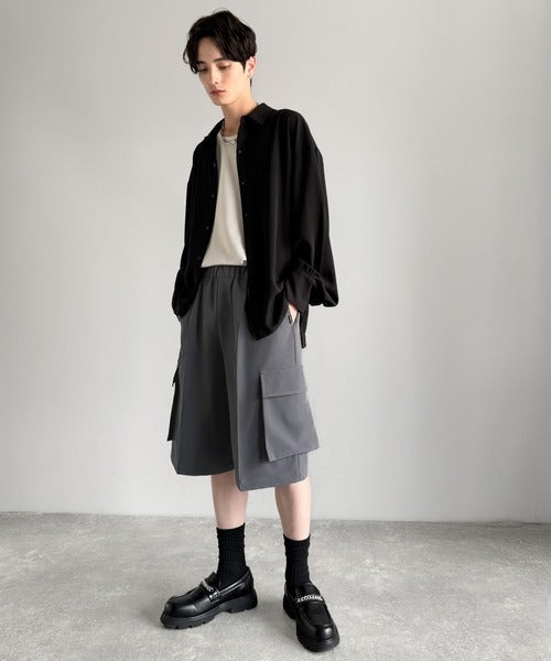 「整う、ラフ感。」カーゴポケット ルーズシルエット ハーフスラックス／Cargo Pocket Loose Silhouette Half Slacks co1150030