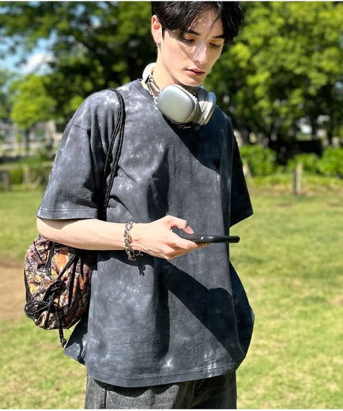 「視線を独り占め。」タイダイ染め刺繍入りオーバーサイズTシャツ／Tie-Dye Embroidered Oversize T-Shirt co1150031