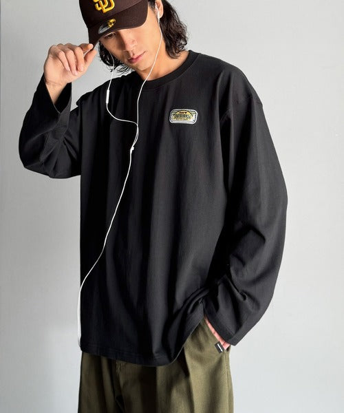 《JaVaジャバコラボ》程よいストリート感で幅広いスタイルにマッチ。 綿100%アドベンチャーマウンテンTシャツ（長袖） jo1150068