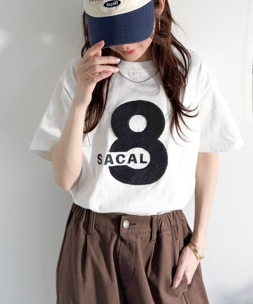 【前後2way】快適素材、立体刺繍がアクセントに♪綿100％デザインナンバリングサガラ刺繍T ce1350008