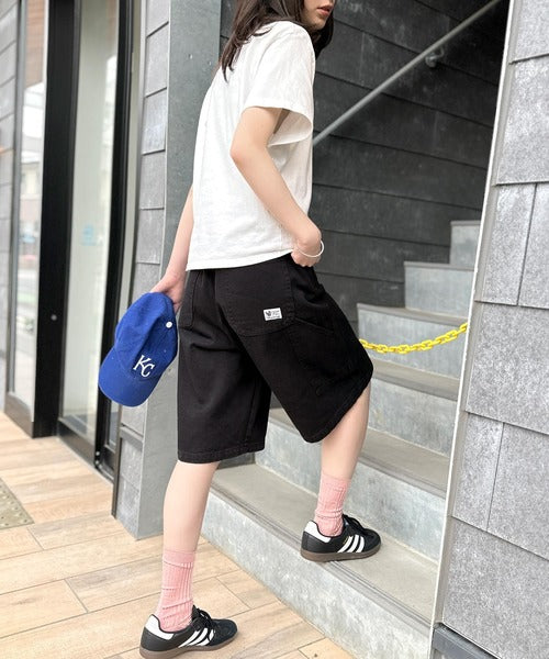 「新定番ハーフデニム。」ベルトデザイン ペインター ハーフデニムパンツ／Belted Design Painter Half Denim Pants co1150029
