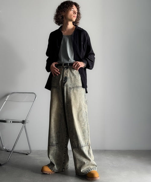 【Classical Origin】「遊び心満載。」ダブルニーワイドペインターデニム／Double Knee Wide Painter Denim co0900003